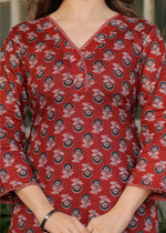 Thumbnail for The52 Women's Printed Pure Cotton Fabric Straight Kurta, Pant and Dupatta Set