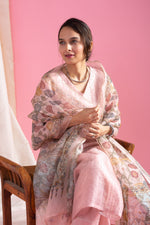 Thumbnail for Teeya Creation Peach Color Viscose Chanderi Embroidery Work Fully Stitched Kurti Set