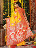 Thumbnail for Astita Silk Yellow Saree