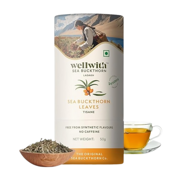 Wellwith Sea Buckthorn Raw Leaves Tea - Himalayan Herbal Leaf Tea - Distacart