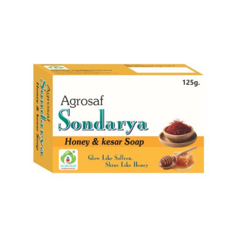 Agrosaf Sondrya Honey & Kesar Soap - Dista