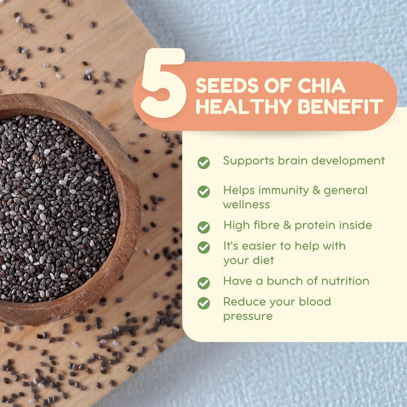Vedas Kitchen Chia Seeds - Dista