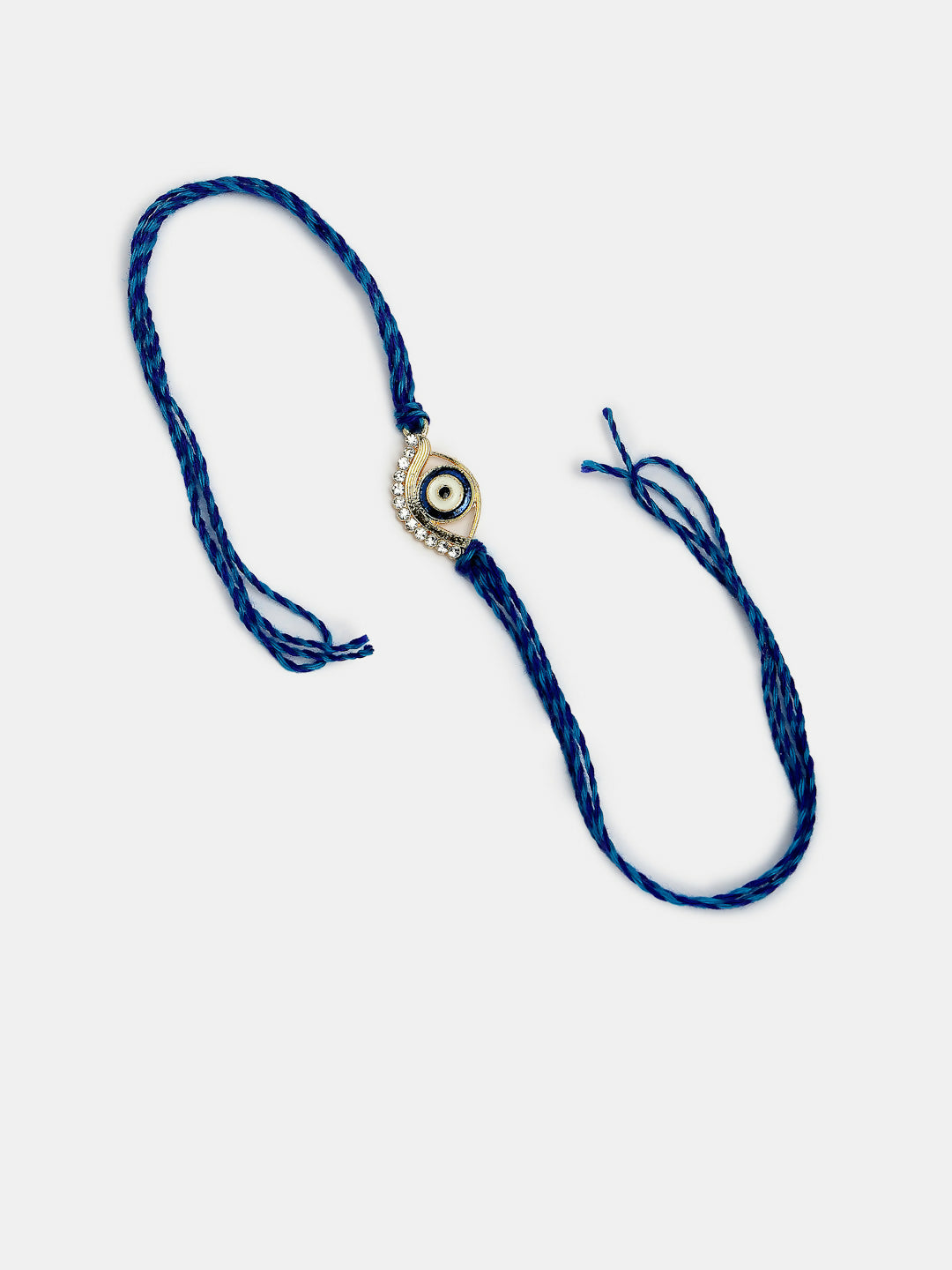 NVR Women & Men Set of 2 Blue Evil Eye Bhaiya Bhabhi Rakhi Set With Roli Chawal - Distacart