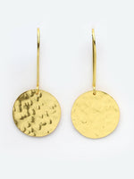 Thumbnail for NVR Women Gold-Plated Fish Hook Circle Drop Earrings - Distacart