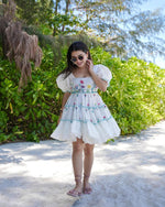 Thumbnail for Malishka Women's White Fully Stitched Cotton Embroidered Flared Dress - Distacart