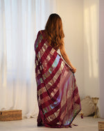 Thumbnail for NOZ2TOZ Sequence Georgette Red Saree With Unstitched Blouse Piece - Distacart