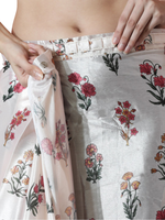 Thumbnail for Avantini Chinon Digital Print Ready To Wear Saree With Blouse Piece - White