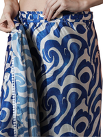 Thumbnail for Avantini Chinon Digital Print Ready To Wear Saree With Blouse Piece - Blue