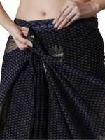 Thumbnail for Avantini Chinon Digital Print Ready To Wear Saree With Blouse Piece - Black