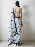Thumbnail for Avantini Chinon Digital Print Ready To Wear Saree With Blouse Piece - White