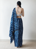 Thumbnail for Avantini Chinon Digital Print Ready To Wear Saree With Blouse Piece - Blue
