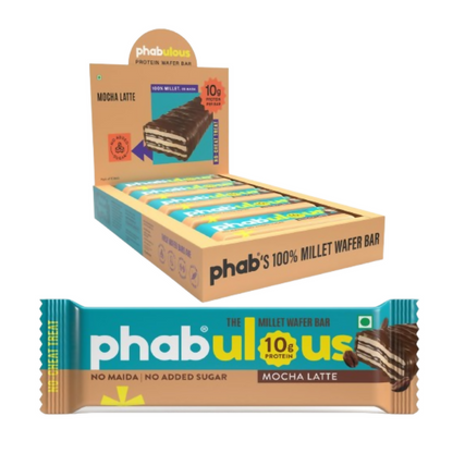 Phab Millet Wafers - Mocha Latte Protein Wafer Chocolate - Dista