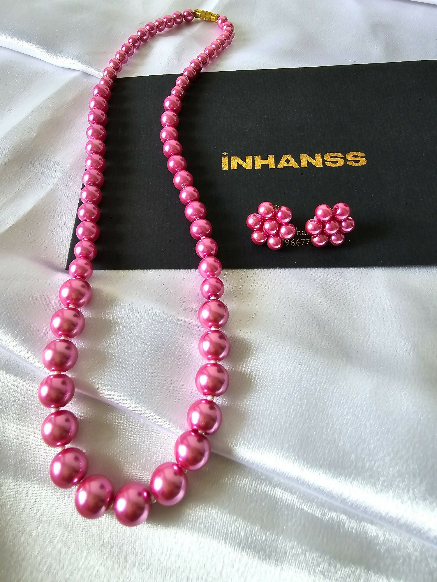 Inhanns Spectrum Everyday Pearl Sets - Single Strand - Pink - Distacart