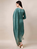 Thumbnail for Embroidered Kurta With Pant & Dupatta Set, Multicolor - Hiral Fashion - Distacart