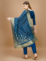 Thumbnail for Hand Embroidered Kurta With Pant & Banarasi Dupatta Premium, Multicolor - Hiral Fashion - Dista
