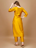 Thumbnail for Hand Embroidered Kurta With Pant & Banarasi Dupatta Premium, Multicolor - Hiral Fashion - Distacart