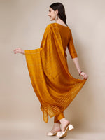 Thumbnail for Hand Embroidered Kurta With Pant And Dupatta Set, Multicolor - Hiral Fashion - Distacart