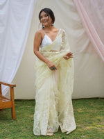 Thumbnail for Anouk Floral Gotta Patti Organza Saree - Distacart