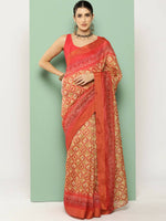 Thumbnail for Ahalyaa Women's Traditional wear Saree - Mustard - Distacart