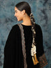 Ruby Raang Gold Gota Pati Work And Black Thread And Shells With Gold Stones - Distacart