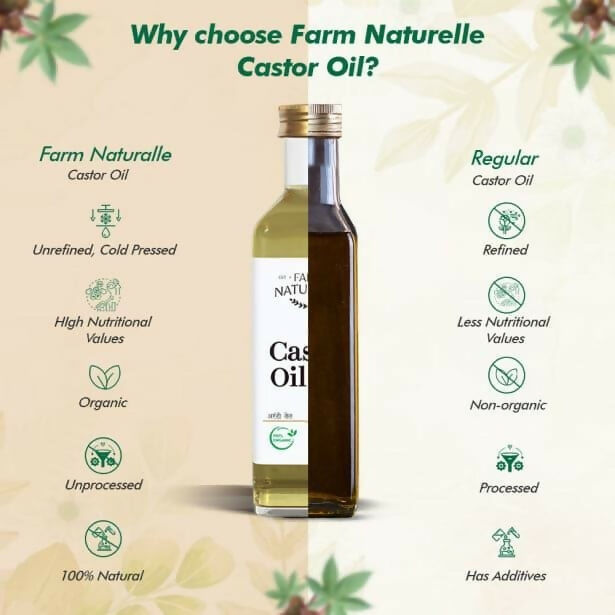 Farm Naturelle Pressed Castor Oil – Natural Care for Glowing Skin & Healthy Hair
