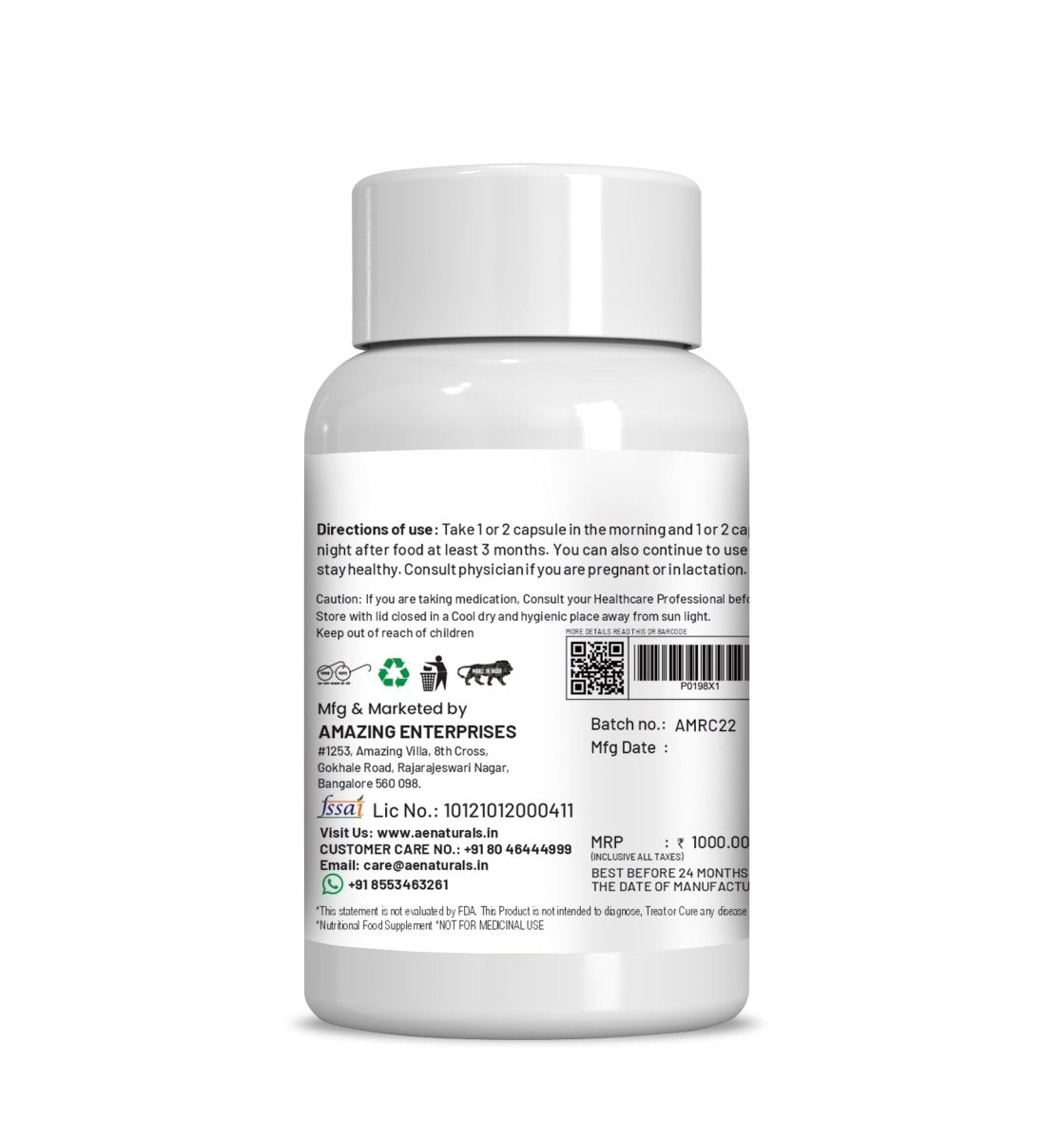 Ae Naturals Maca Root Capsules - Distacart