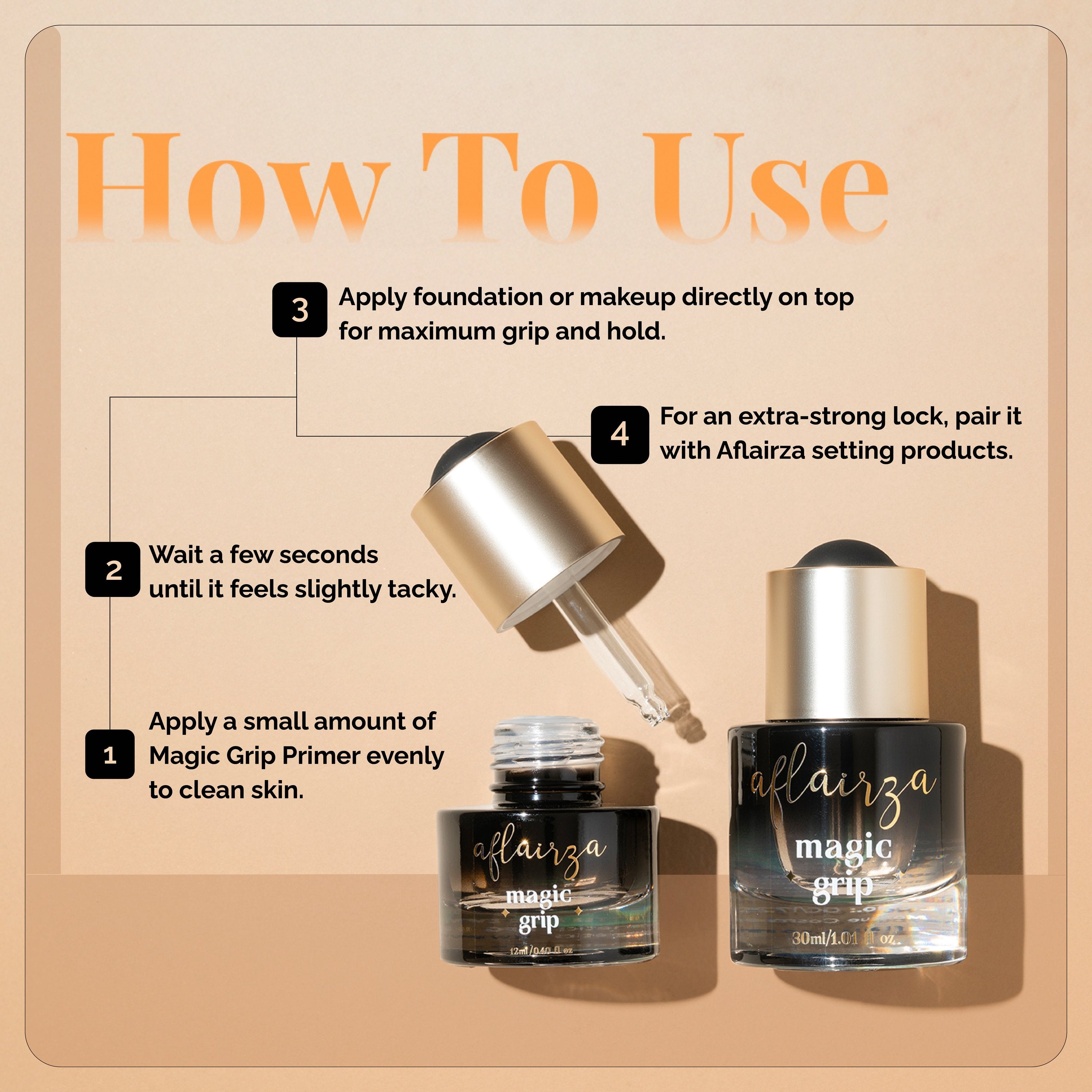 Aflairza Magic Grip Primer-Strong Hold for Long Lasting Makeup