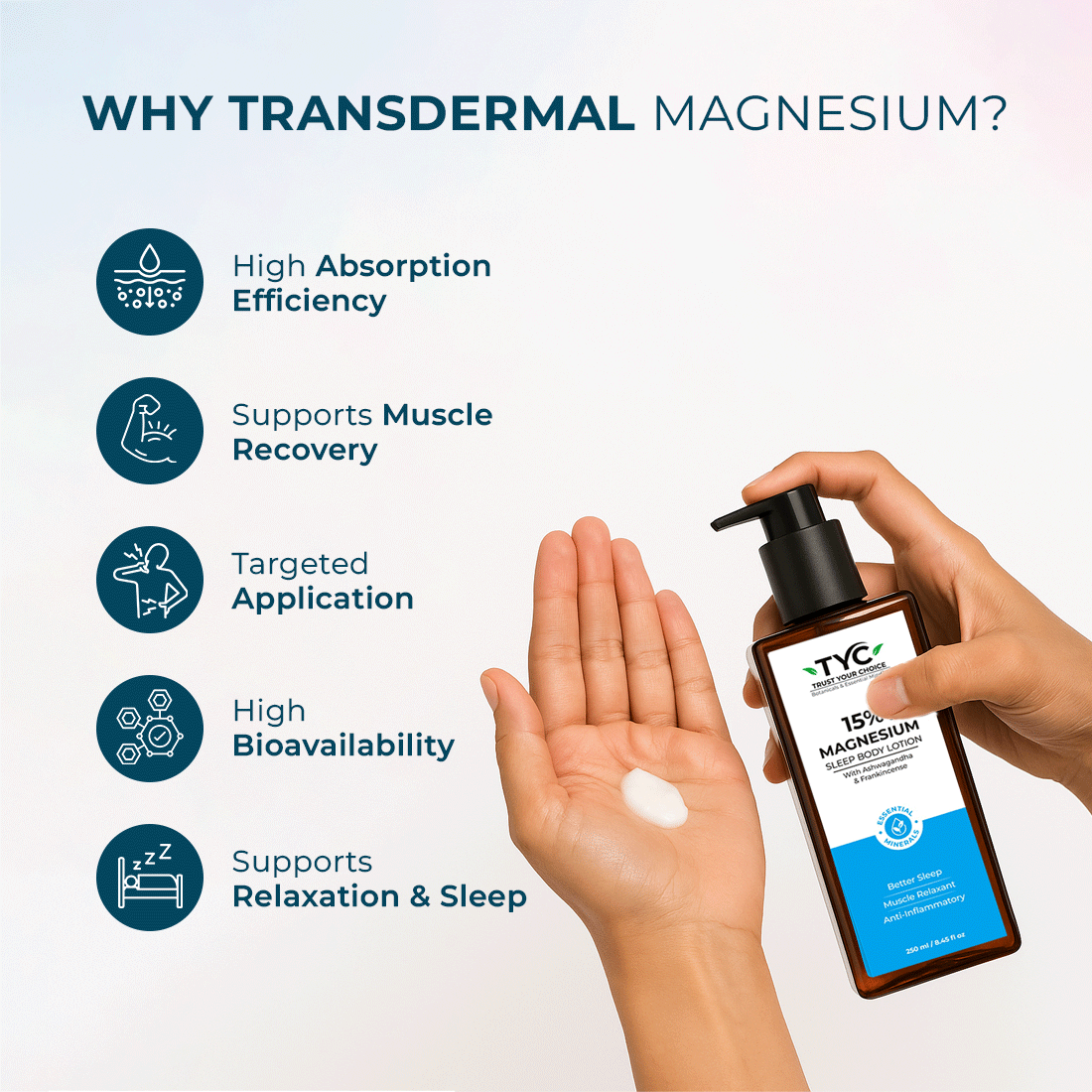 TYC 15% Magnesium Sleep Body Lotion - Dista