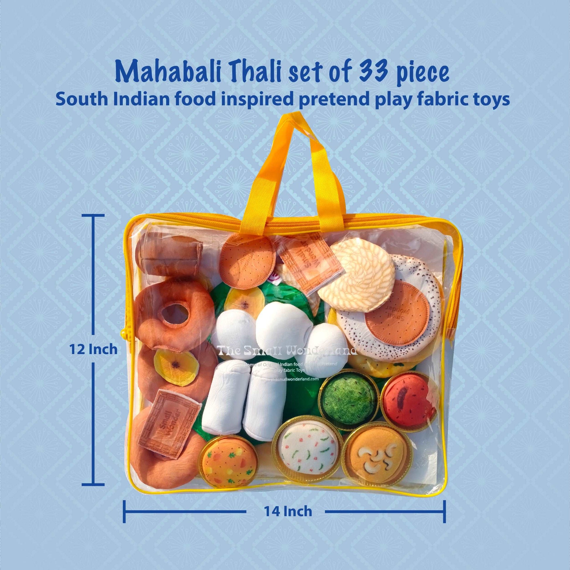 The Small Wonderland Mahabali set-33 Piece Set south Indian food inspired pretend play food set - Distacart