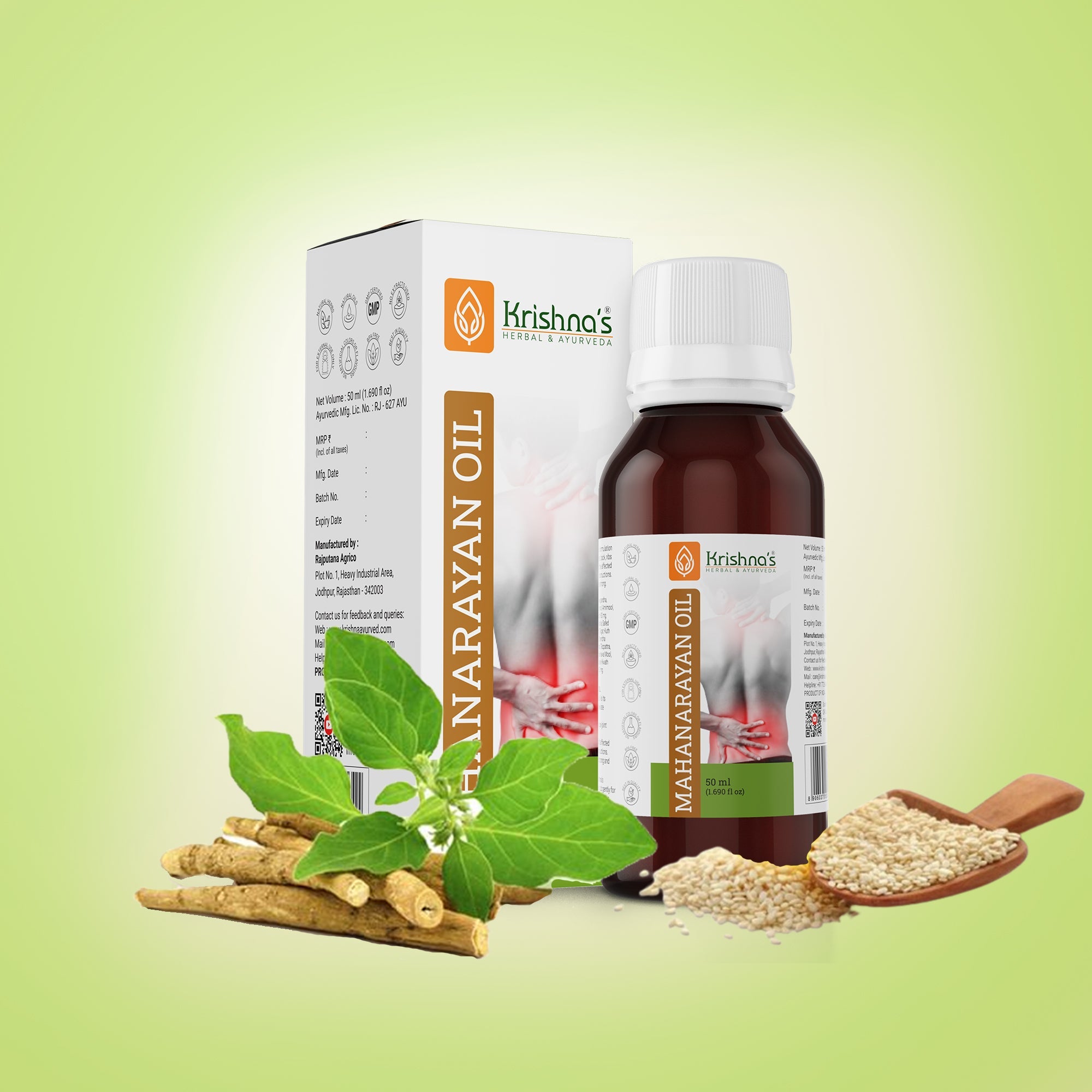 Krishna'S Herbal & Ayurveda Mahanarayan Oil