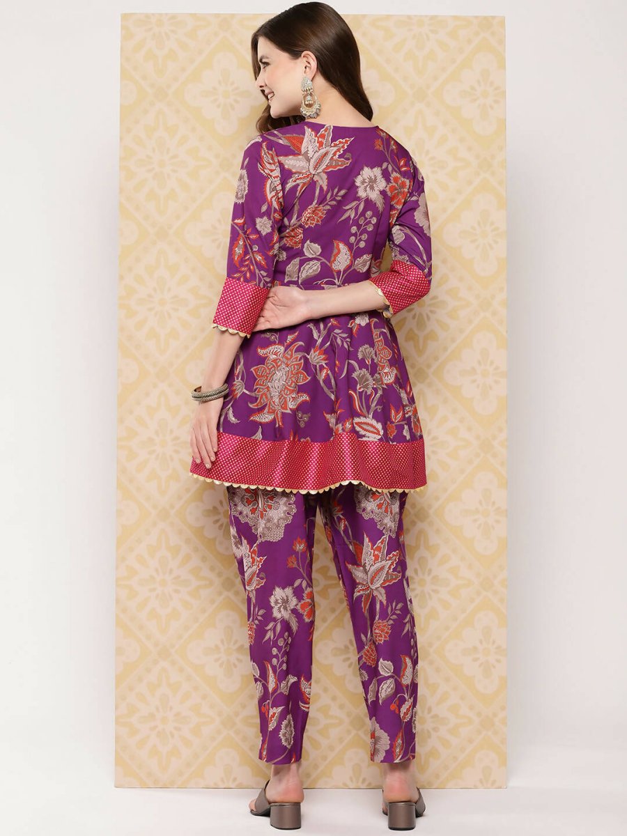 Ahalyaa Women's Traditional Wear Co-ods - Purple - Distacart