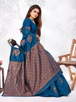 Thumbnail for Vedant Vastram Litchi Silk Designer Banarasi Saree - Rama - Distacart