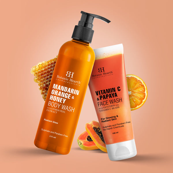 Botanic Hearth Mandarin Orange Bodywash & Papaya Vitamin-E Facewash - Distacart
