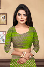 Thumbnail for Vedant Vastram Litchi Silk Designer Banarasi Saree - Mehndi - Distacart