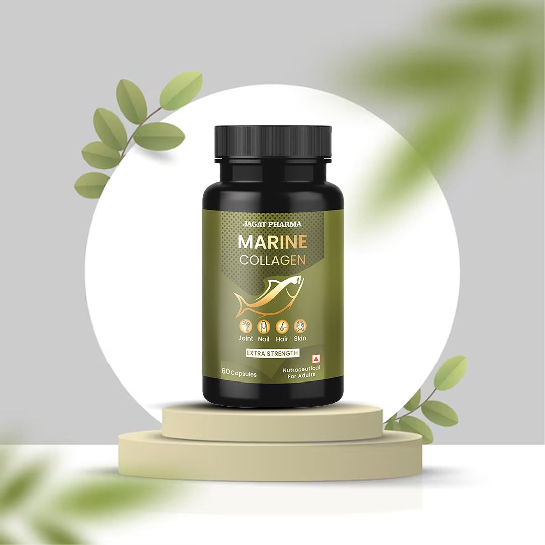 Jagat Pharma Marine Collagen Capsules for Hair, Skin, Joint, Nail, Bones - Distacart