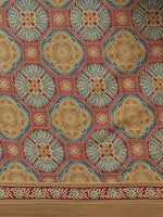 Thumbnail for Yufta Maroon and Beige Printed Saree