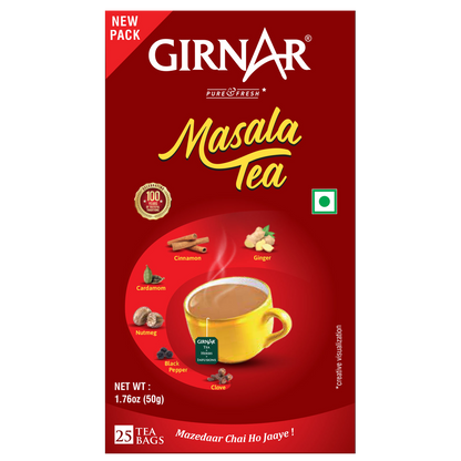 Girnar Black Tea Bags - Masala Tea - Distacart