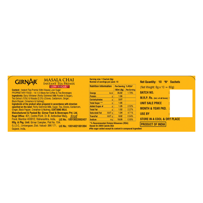 Girnar Instant Tea Premix With Masala (Low Sugar) - Distacart