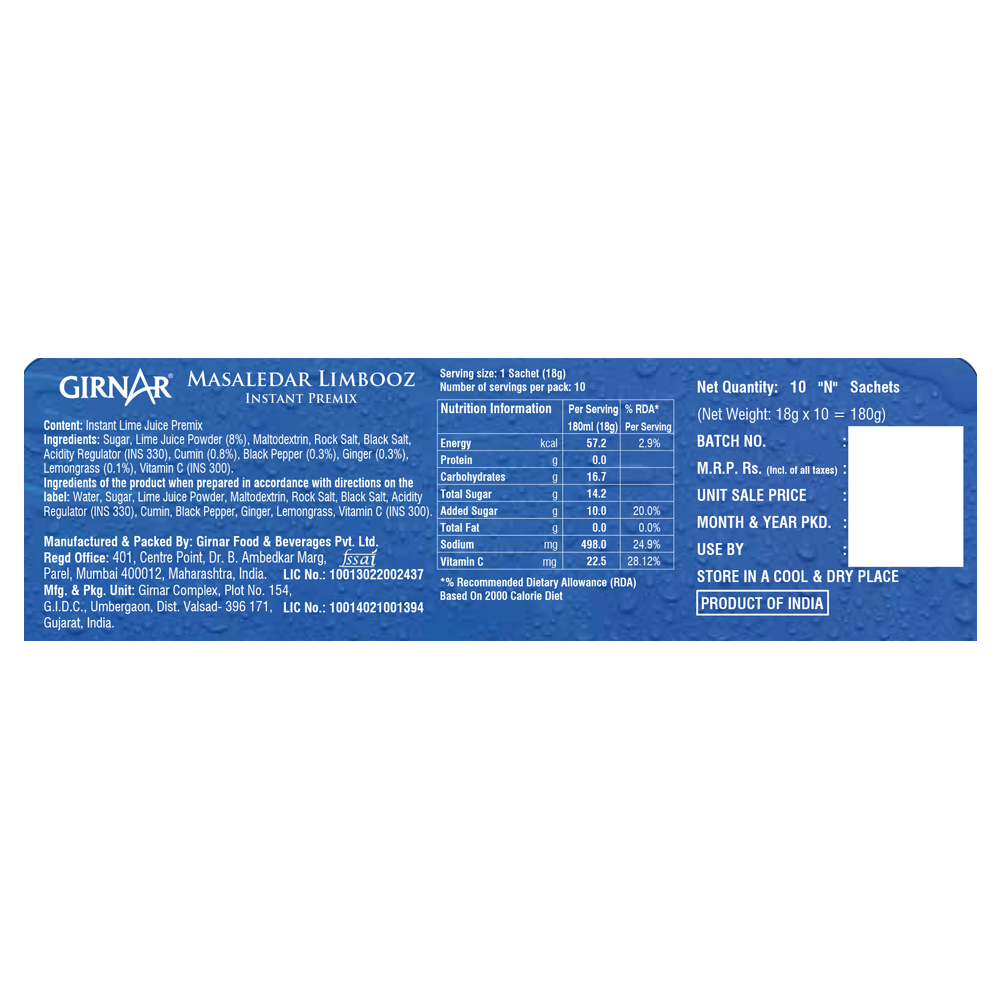 Girnar Instant Premix Masaledar Limbooz