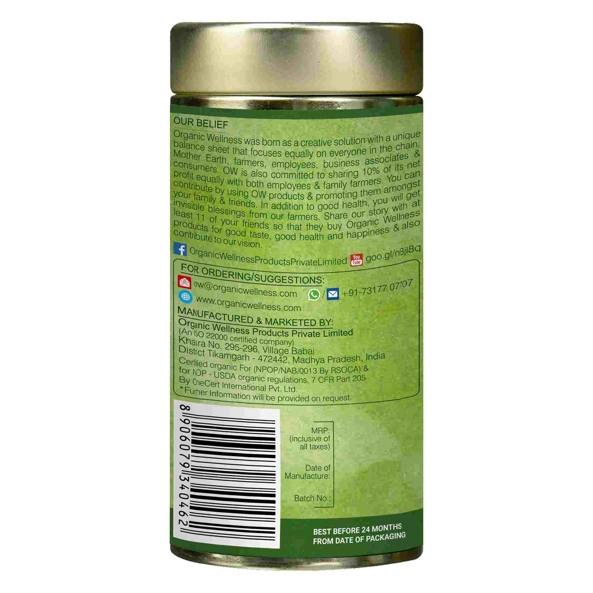 Organic Wellness Ow'Real Mashallah Green Tea Classic Tin Pack - Distacart