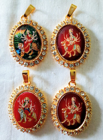 Elite Trading Religious Mata Rani Pendant Gold Tone Maa Durga Pendant for Women & Men/Spritiual/Kirtan - Distacart