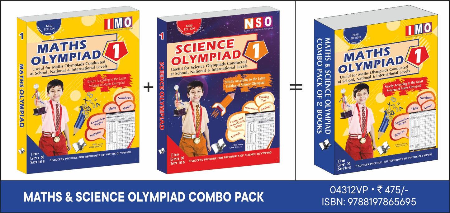 Math+Science Value Pack Class 1 (2 Book Set) by V&S Editorial Board - Dista