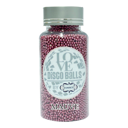 confect mauve disco balls sprinkles 2 mm 120 gms