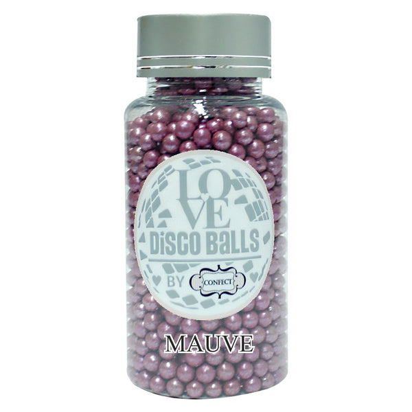 confect mauve disco balls sprinkles 5 mm 120 gms