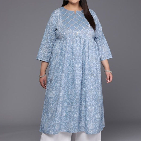 Sztori Geometric Printed Regular A-Line Kurta - Distacart
