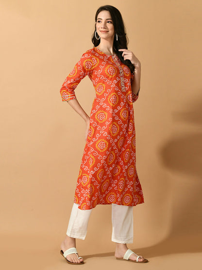 Myshka Women's Multi Flared Printed Festive Kurta - Distacart