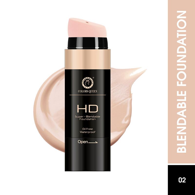 Colors Queen HD Super Blendable Foundation - 02 Beige - Distacart