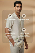 Thumbnail for Pinora — Pineapple Embroidered Linen Shirt by Hilo Design - Dista