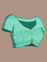 Thumbnail for Vedant Vastram Banarasi Silk Fashion Saree - Seegreen - Distacart