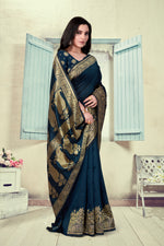 Thumbnail for Vedant Vastram Litchi Silk Designer Banarasi Saree - Morpich - Distacart